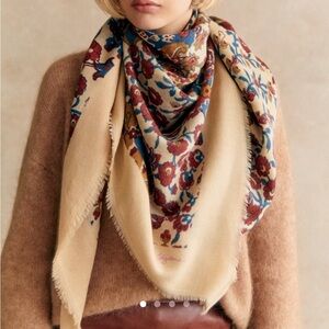 Sézane Pio Scarf Pastel Forest NWT